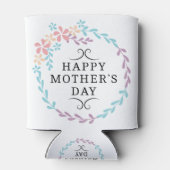 Gelukkige Moederdag, bloemontwerp Blikjeskoeler (Achterkant)