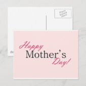 Gelukkige moederdag briefkaart (Voorkant / Achterkant)