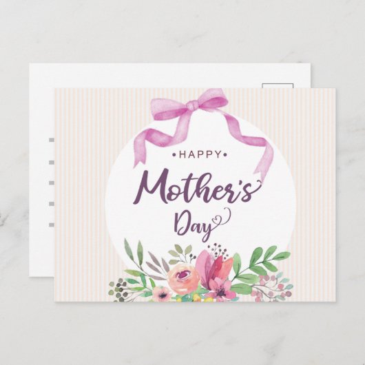 Gelukkige Moederdag Briefkaart (Voorkant / Achterkant)