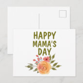 Gelukkige Moederdag Briefkaart (Voorkant / Achterkant)