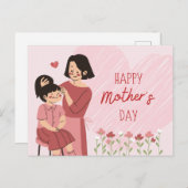 Gelukkige moederdag briefkaart (Voorkant / Achterkant)