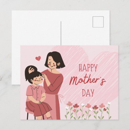 Gelukkige Moederdag Briefkaart (Voorkant / Achterkant)