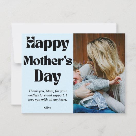 Gelukkige Moederdag - Cadeau met aangepaste foto e Feestdagenkaart (Voorkant)