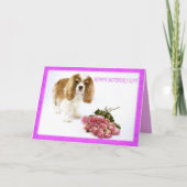 Gelukkige Moederdag Cavalier Met Rozenboeket Kaart (Voorkant)