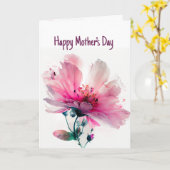 Gelukkige Moederdag Dank & houdt u uniek Kaart (Gele Bloem)