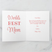 Gelukkige Moederdag, de beste moeder ter wereld ge Kaart (Binnen)