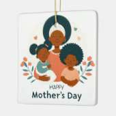 Gelukkige Moederdag - De liefdevolle omhelzing van Keramisch Ornament (Links)