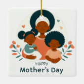 Gelukkige Moederdag - De liefdevolle omhelzing van Keramisch Ornament (Achterkant)