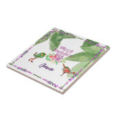 Gelukkige Moederdag Decoratieve Vogels Tegeltje (Zijkant)