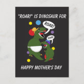 Gelukkige Moederdag Dinosaurus Zoon Moeder Persona Briefkaart (Voorkant)