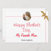 Gelukkige Moederdag eenvoudige lieve moeder en bab Feestdagenkaart (Voorkant / Achterkant)