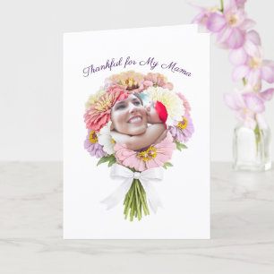Gelukkige Moederdag Faith Floral Boeket Foto Kaart