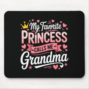 Gelukkige Moederdag favoriete prinses belt oma Muismat