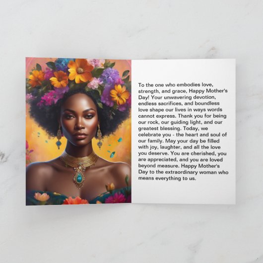 Gelukkige Moederdag Feestdagen Kaart (Binnen)