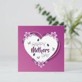 Gelukkige Moederdag Feestdagenkaart (Staand voorkant)