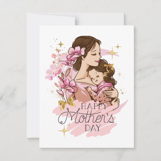 Gelukkige Moederdag! Feestdagenkaart (Voorkant)