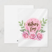 Gelukkige Moederdag! Feestdagenkaart (Voorkant / Achterkant)