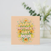 GELUKKIGE MOEDERDAG FEESTDAGENKAART (Staand voorkant)