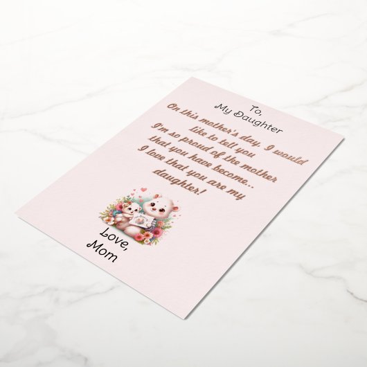 Gelukkige Moederdag Folie Feestdagenkaart (Gedraaid)