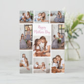 Gelukkige Moederdag Fotocollage van Dochter Kaart (Staand voorkant)