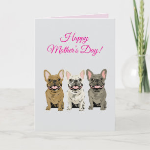 Gelukkige Moederdag! Franse Bulldoggen Kaart