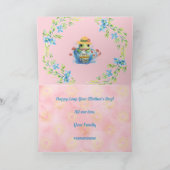 Gelukkige Moederdag Frog en Pet in een theekopje Kaart (Binnen)