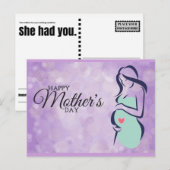 Gelukkige Moederdag - geen reeds bestaande aandoen Briefkaart (Voorkant / Achterkant)