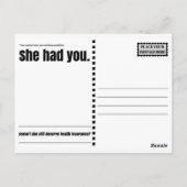 Gelukkige Moederdag - geen reeds bestaande aandoen Briefkaart (Achterkant)