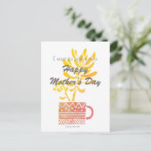 Gelukkige Moederdag gele bloem Briefkaart (Staand voorkant)