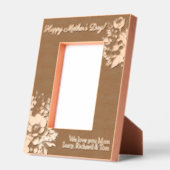 Gelukkige Moederdag Gepersonaliseerde Boho Bloemen Gegraveerde Lijstjes (Links)