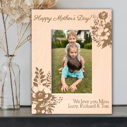 Gelukkige Moederdag Gepersonaliseerde Boho Bloemen Gegraveerde Lijstjes