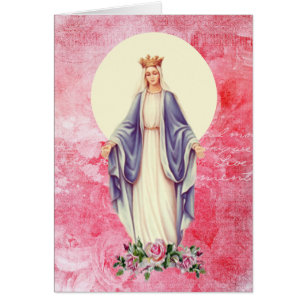 Gelukkige Moederdag  Gezegende Maagd Maria Roze Ro