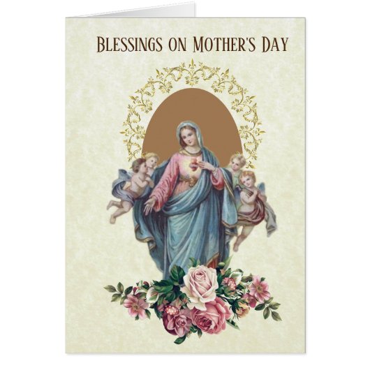 Gelukkige Moederdag | Gezegende Maagd Maria Schrif (Voorkant)