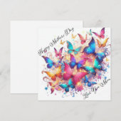 Gelukkige Moederdag Glinsterende Vlinders Feestdagenkaart (Voorkant / Achterkant)