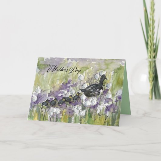 Gelukkige Moederdag Gods zegeningen Eendjes Kaart (Voorkant)
