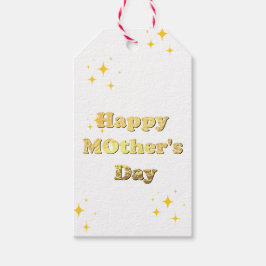 Gelukkige Moederdag. Goud eenvoudige script kallig Cadeaulabel