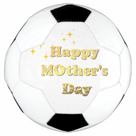 Gelukkige Moederdag. Goud eenvoudige script kallig Voetbal