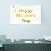 Gelukkige Moederdag. Gouden eenvoudige script kall Spandoek (Beurs)