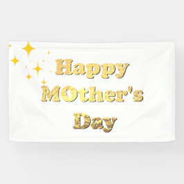 Gelukkige Moederdag. Gouden eenvoudige script kall Spandoek