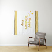 Gelukkige Moederdag. Gouden eenvoudige script kall Wandkleed (In Situ (horizontaal))