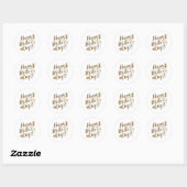 Gelukkige Moederdag Gouden Script Hart Ronde Sticker (Vel)