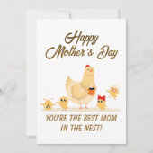 Gelukkige Moederdag Grappige Kip Hen Moeder Humor Feestdagenkaart (Voorkant)