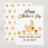 Gelukkige Moederdag Grappige Kip Hen Moeder Humor Feestdagenkaart (Voorkant / Achterkant)
