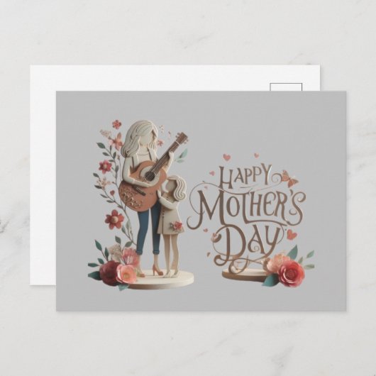 Gelukkige moederdag Groet briefkaarten (Voorkant / Achterkant)