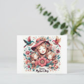Gelukkige moederdag Groet briefkaarten (Staand voorkant)