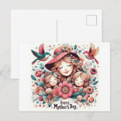 Gelukkige moederdag Groet briefkaarten (Voorkant / Achterkant)