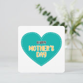 Gelukkige Moederdag Hart Feestdagenkaart (Staand voorkant)