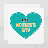Gelukkige Moederdag Hart Feestdagenkaart (Voorkant / Achterkant)