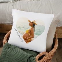 Gelukkige Moederdag Hart Foto Kussen | Aangepaste 