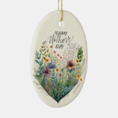 Gelukkige Moederdag harten en bloemen Keramisch Ornament (Rechts)